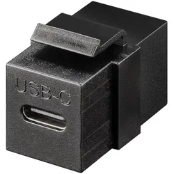 Keystone Modul USB-C Buchse - USB-C Buchse, USB 3.2 Gen 2 (10 Gbit/s), schwarz