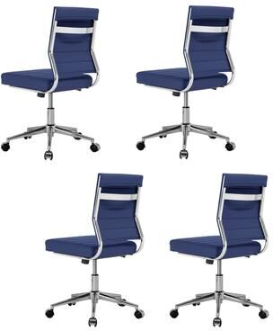 eclife BIFMA Certified 360° Swivel Armless Office Chair 2Pack & 4Pack Available