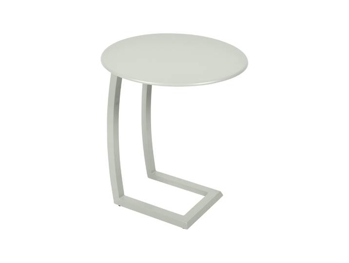 Beistelltisch, Aluminium, Lehmgrau, Ø 48 cm, 55,4 cm Hoch, Modern & Klassisch, Fermob