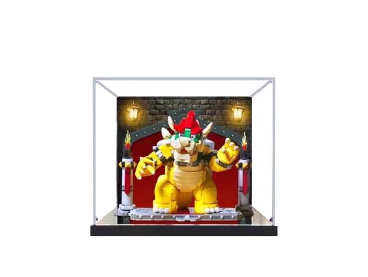 Acryl-Vitrine für Lego The Mighty Bowser 71411, staubdicht, UV-geschützt, passgenaue Vitrine, Geschenke für Modellliebhaber (Thema E)