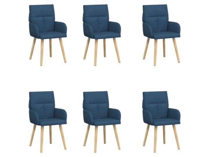 Todiikf Esszimmerstühle 6er Set Polsterstuhl mit Armlehne Blau Bequeme Polstersessel mit atmungsaktivem Stoffbezug, Kautschukholzbeinen und Ergonomie für Küche und Esszimmer.