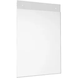 Acrylglastaschen mit Bohrlöchern Hochformat | A4, Acryl (PMMA), transparent