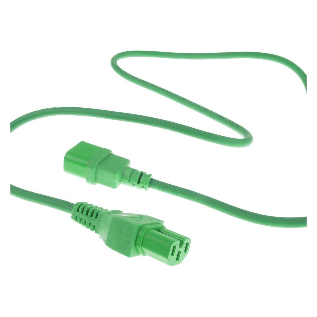 ACT Powercord C14 - C15 green 1.5 m (1.50 m) (AK5394)
