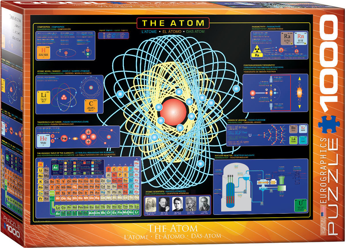 Das Atom Puzzel met 1000 stukjes Formaat 68 x 48 cm