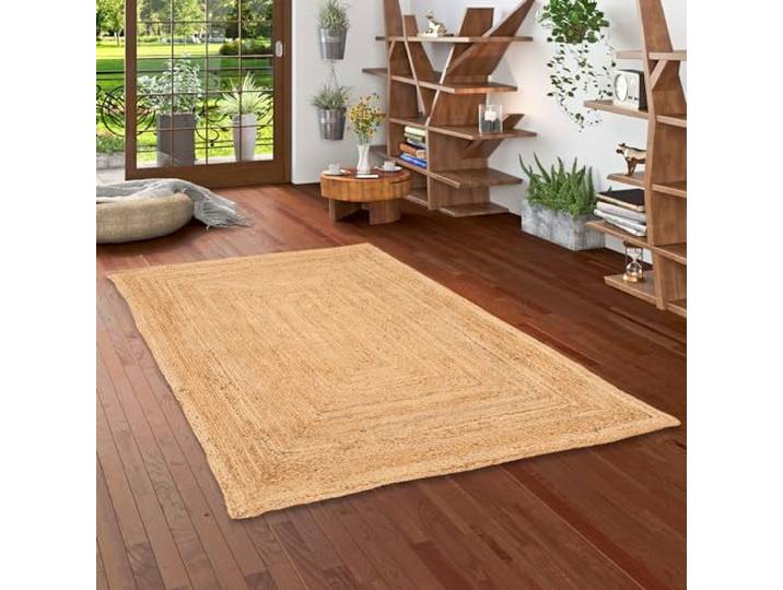 Pergamon Naturfaser Handgefertigt Jute Teppich Nele in 5 Größen