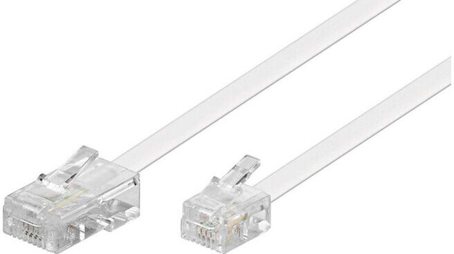 Goobay Câble de connexion RJ45-RJ11 3 m, blanc, St/St 93061 (93061)