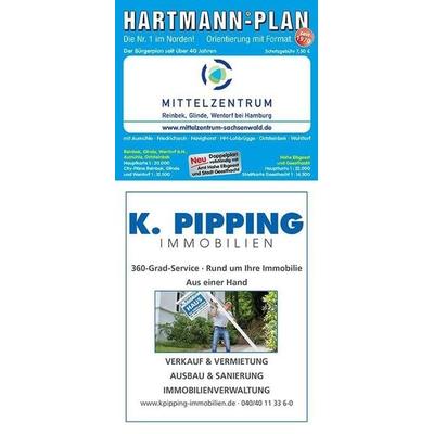 HARTMANN-PLAN Reinbek, Glinde, Wentorf bei Hamburg (Mittelzentrum), 1:20.000 Stadtplan, Karte von , Hartmann-Plan