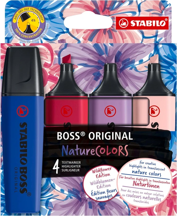 STABILO BOSS ORIGINAL NatureCOLORS Wildflower - 4er-Set