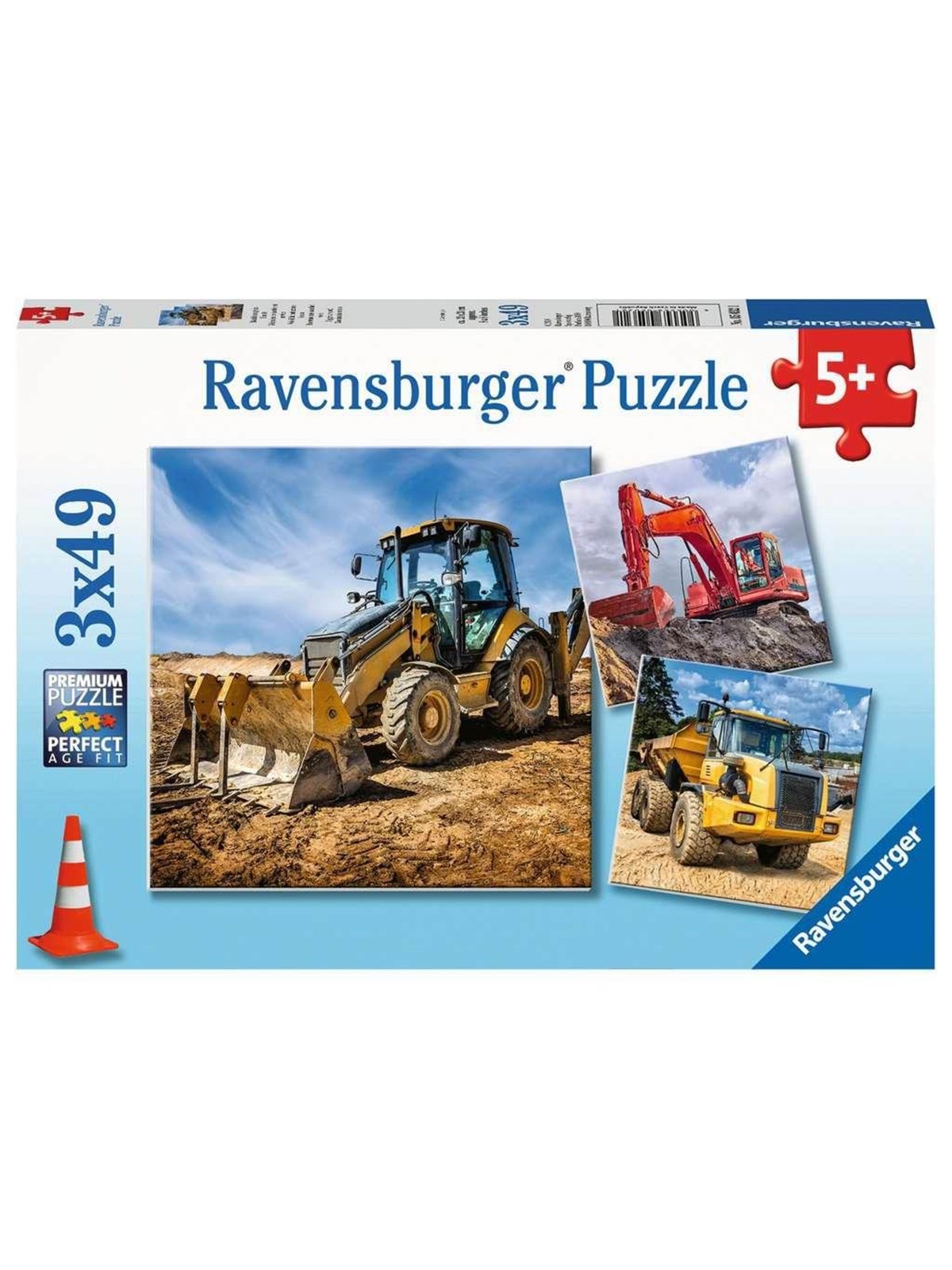 Ravensburger Digger At Work! 3x49P 2D Puzzles