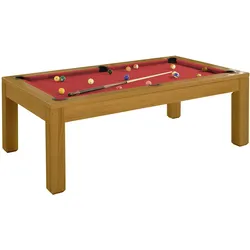 Billardtisch & Esstisch Olivia Honig 8 ft. inkl. Tischplatte, Tuchfarbe: Yellow Green