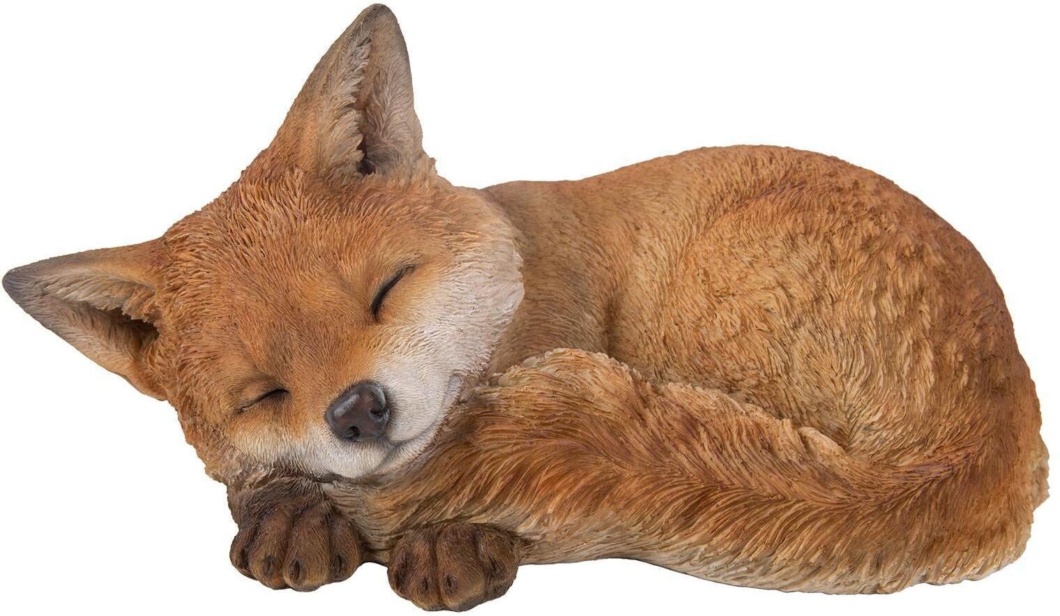 Dekofigur "Vivid Arts Fuchs schlafend, Polyresin", braun, B:16,5cm H:12,5cm T:26cm, Polyresin, Dekofiguren, Dekofigur braun B/H/T: 16,5cm x 12,5cm x 26cm