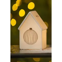 Haus Marolla Ball 13cm LED cremeweiß
