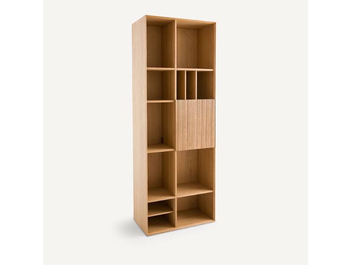 AM.PM Bibliothèque 1 porte, chêne et plaqué, pour bibliothèque modulable MIKUBE Beige