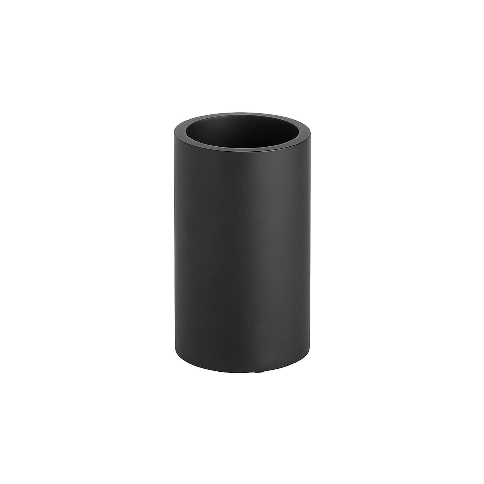 Brillantbad MAX Glashalter Polyresin Schwarz 72x120x72 mm für Bad & Küche >> Freistehend anwendbar