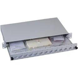 EFB Elektronik Spleissbox 12 ST/ST 50/125μ a. Pigt./Kupplung,OM4, Server Zubehör, Grau