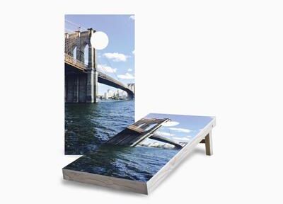 Skip's Garage Brooklyn Bridge Cornhole Boards