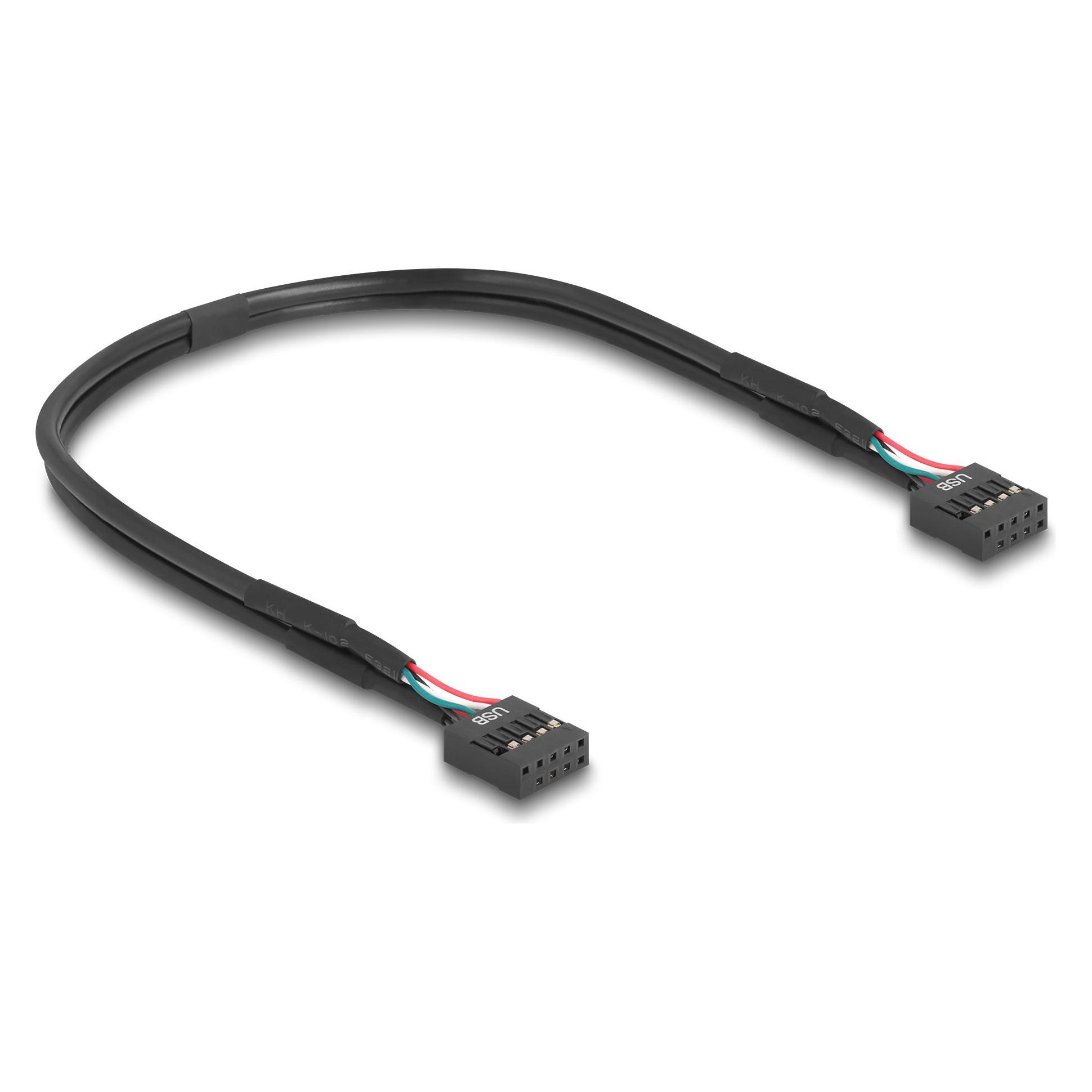 Delock USB 2.0 Adapter Pfostenbuchse zu 2 x intern USB Type- (67176)