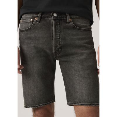 Bermudas LEVI'S "501 ORIGINAL SHORTS", Herren, Gr. 30, N-Gr, schwarz (neo nights shorts), Denim/Jeans, Obermaterial: 99% Baumwolle, 1% Elasthan, normal kniefrei, Hosen Bermudas, Jeans-Bermudas mit Stretch, der Klassiker 501 ORIGINAL