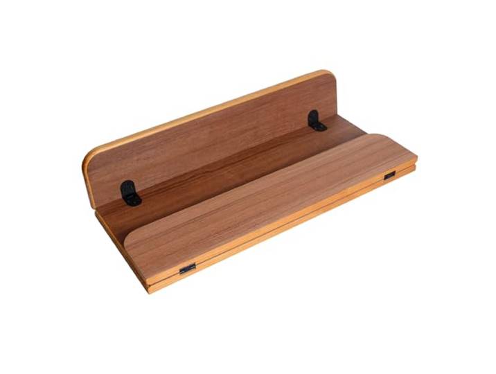 KAMRVLAAI Klappbare Wohnmobil-Tischplatte, platzsparendes Ersatzbrett Baltisches Birkensperrholz, 59,4 x 48 cm offen, 59,4 x 23,9 cm gefaltet, dunkle Holzmaserung Oberfläche, Wohnmobil, Wohnmobil