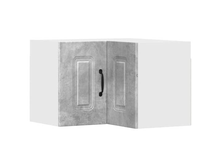 fsahslih Küchen Wand-Eckschrank 57x57x40cm Holzwerkstoff Weiß Planzufriedenheit in der Küche: Platzsparender Eckhängeschrank aus Holzwerkstoff mit 2 Türen für ordentliche Aufbewahrung.