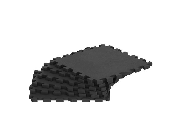 Bodenschutzmatte 49 x 49 cm 6er Set schwarz