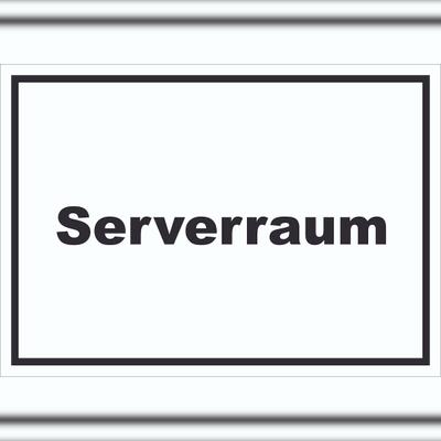 HB-Druck Serverraum Schild mit Text Computer IT PC waagerecht A4 (210x297mm)