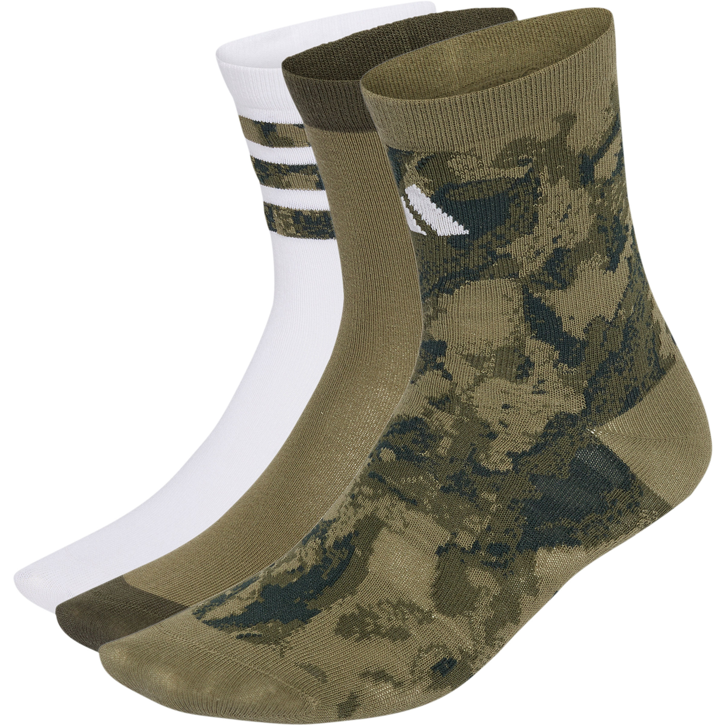 adidas Camo Graphic 3er Pack Kinder Freizeitsocken oliv Größe 31 Lifestyle Widerstandsfähig