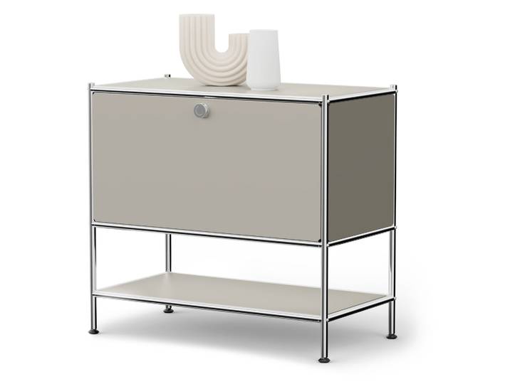 Tchibo - Sideboard Metall CN3 mit 1 Klappenfach - 77,5x40x71,5cm - hellgrau -