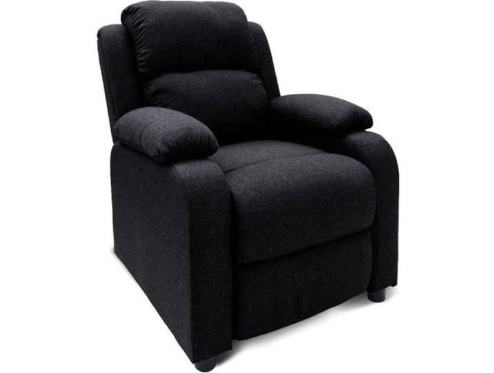 Fauteuil relax Riga tissu Noir