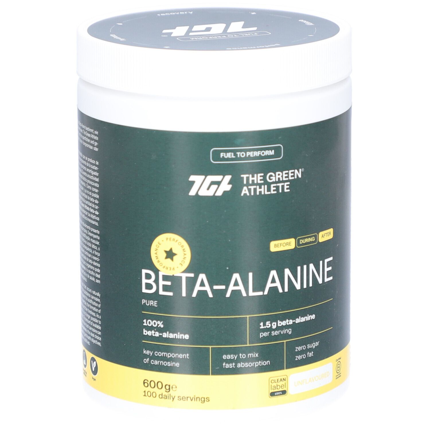 The Green Athlete Beta-Alanine 600g 600 g Pulver