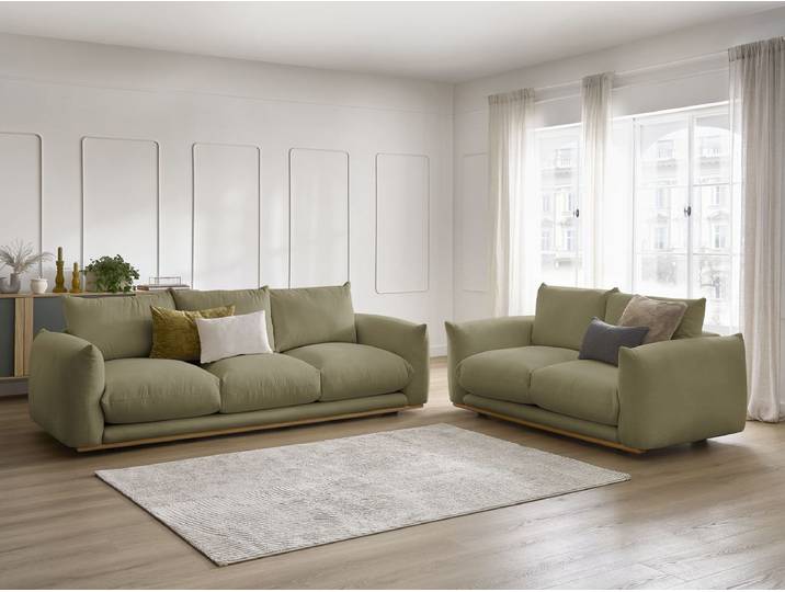 Ensemble canapé droit fixe 3 + 2 places ERNEST