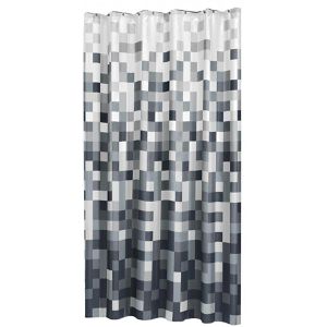 Sealskin Duschvorhang Pixel, 180 x 200 cm, wasserabweisend, waschbar, aus Polyester, mit Motiv