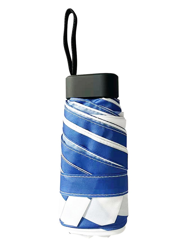 Le Monde du Parapluie Taschenschirm in Blau/ Weiß - Ø 93 cm - onesize