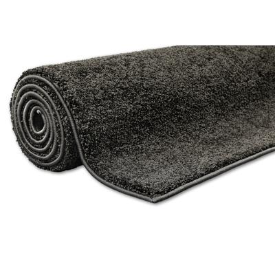 Teppich WECON HOME "Wogh", grau (anthrazit), B:120cm H:25mm L:170cm, Polyester, Teppiche, Teppich, Kurzflor, maschinell gewebt, robust, Wohn- & Schlafzimmer, einfarbig