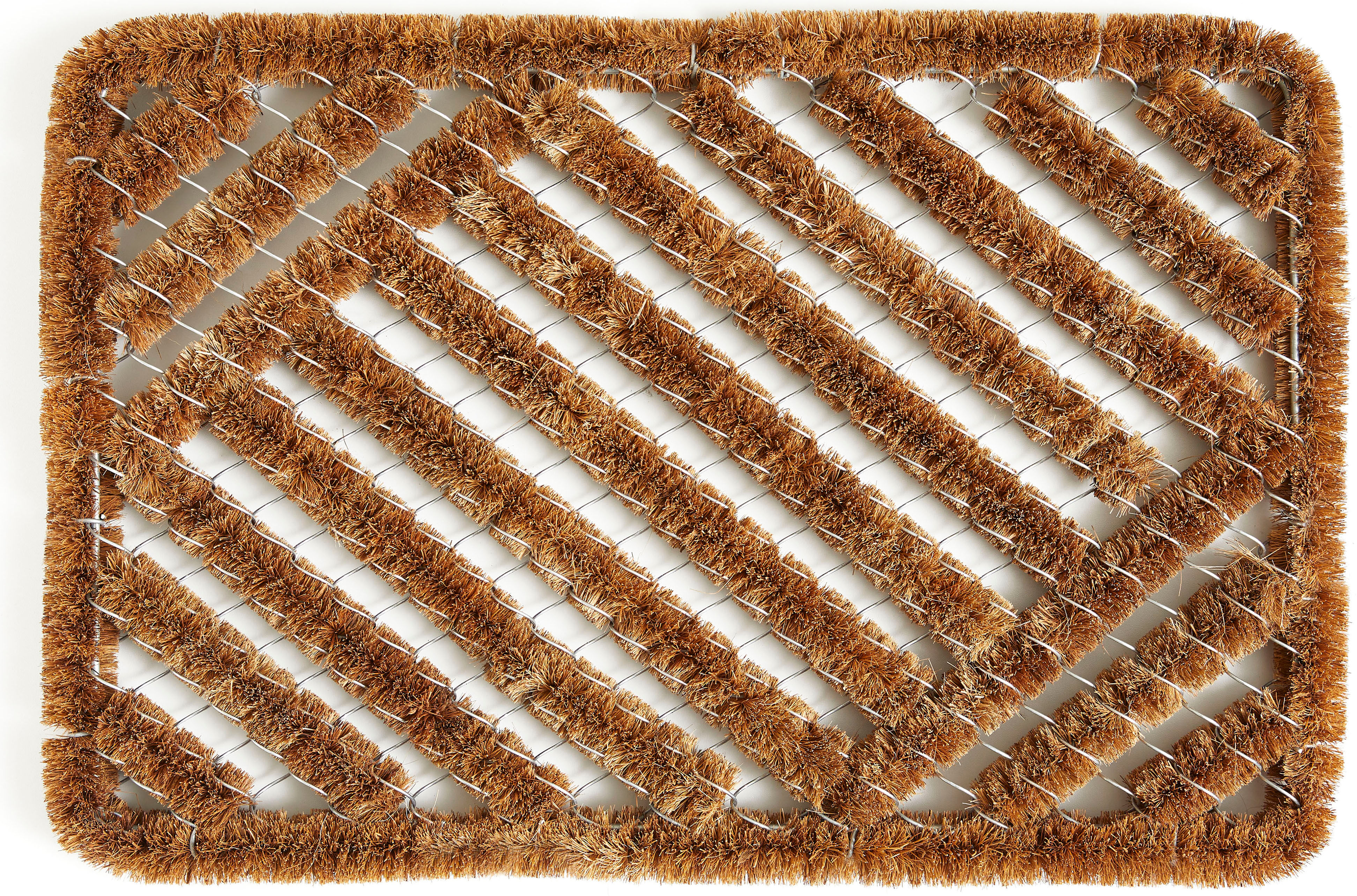 Fussmatte ANDIAMO "Kokos Drahtgitter", braun, B:40cm H:30mm L:60cm, Kokos, Teppiche, Fussmatte, Schmutzfangmatte, robust & strapazierfähig, In- und Outdoor geeignet braun B : 40cm 1 Stk., 30mm, L: 60cm