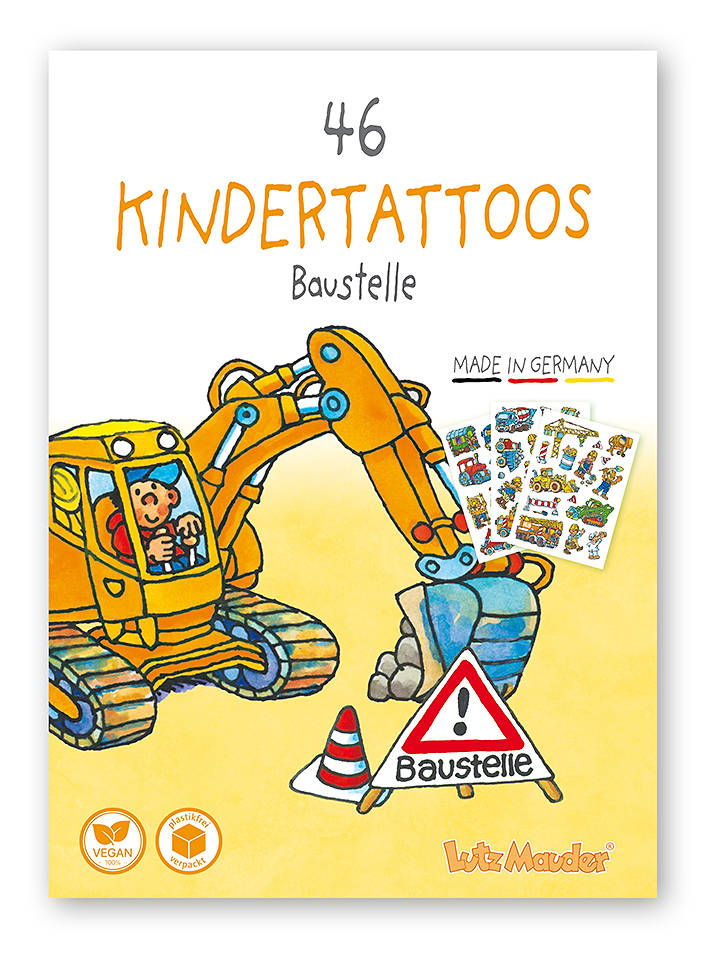 Lutz Mauder Tattoo-Set "Baustelle" - ab 3 Jahren - onesize