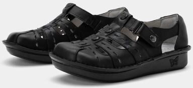 Women's Pesca Fisherman Sandal by Alegria in Black (Size 41 M)