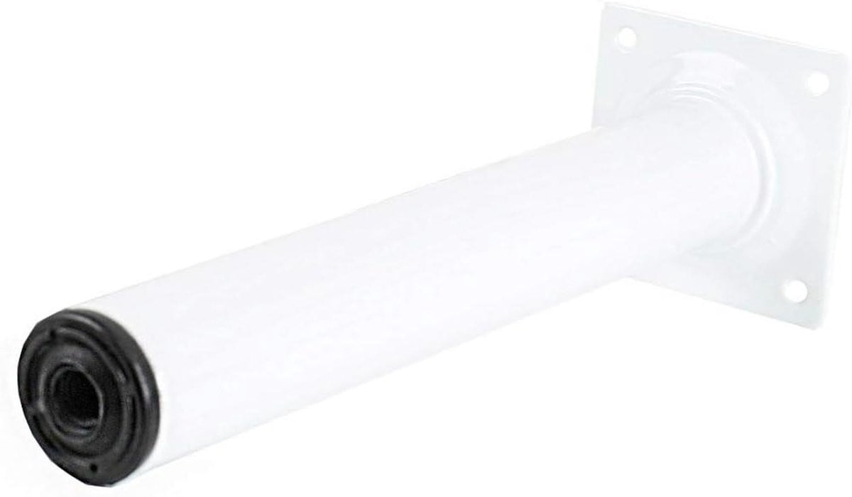 Set van witte stalen meubelpoten voor het vernieuwen van meubels, 30 x 500 mm