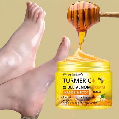 Inspired Finds Turmeric Bee Venom Foot & Hand Repair Cream Anti Drying & Cracked Skin Care (50g) Turmeric Bee Venom Foot & Hand Repair Cream Anti Drying & Cracked Skin Care (50g)