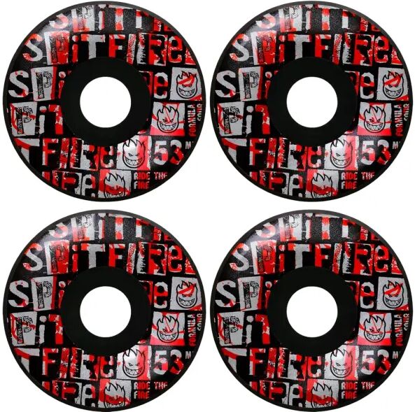 Skateboard Rollen Spitfire Formula Four Ransom (53 - Schwarz/Rot)