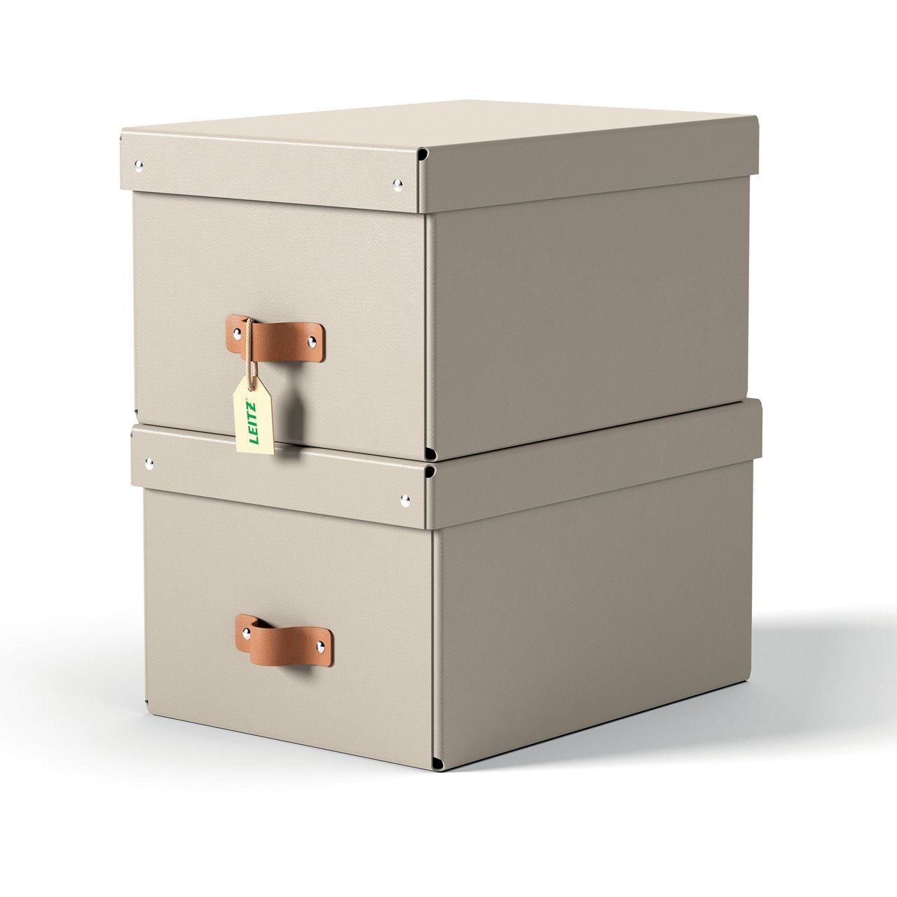 LEITZ Puro Aufbewahrungsboxen 17,0 l beige 27,0 x 37,0 x 20,0 cm, 2 St.