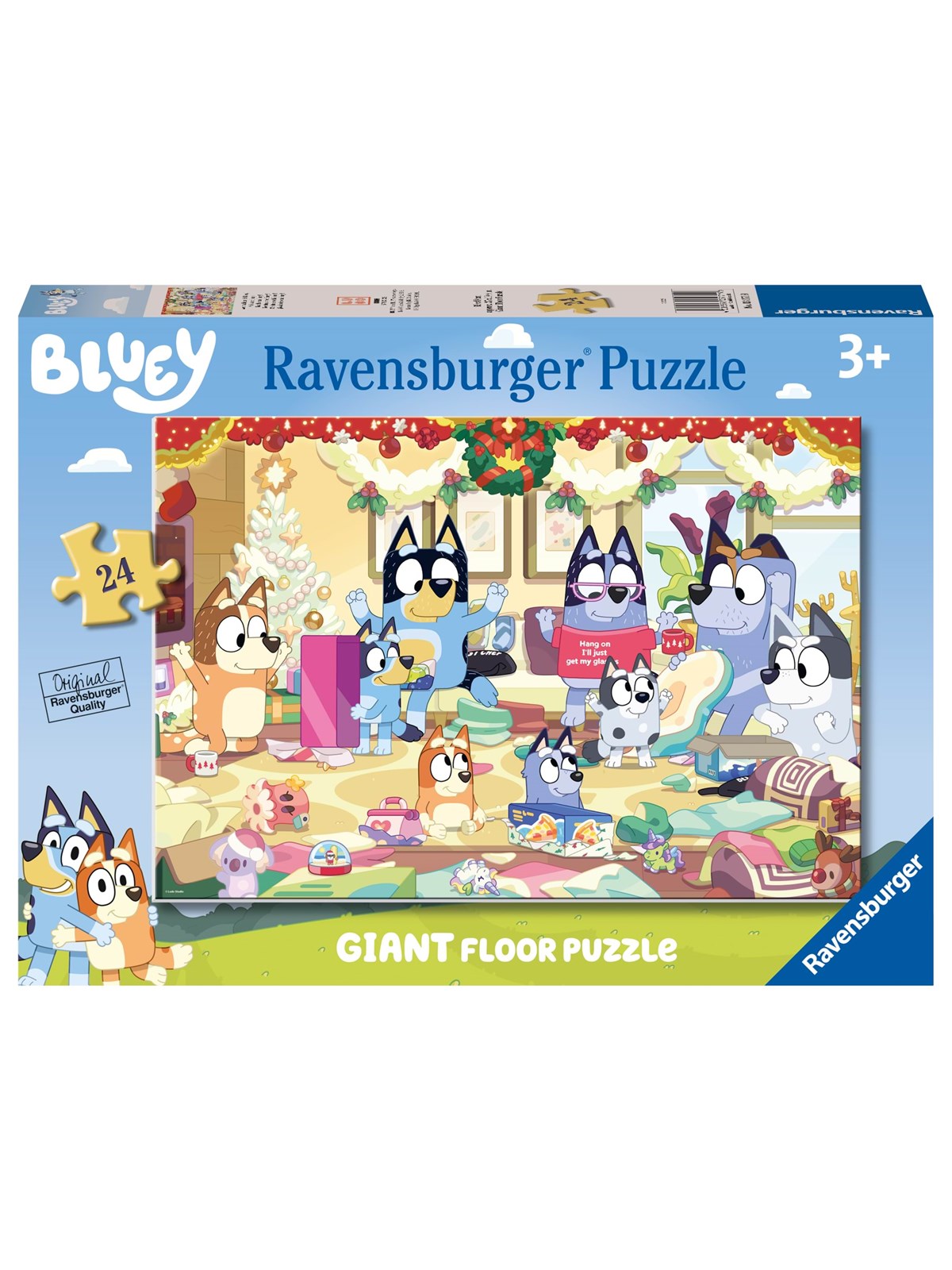 Ravensburger Bluey Christmas Giant floor Puzzle 24p 2D Puzzles