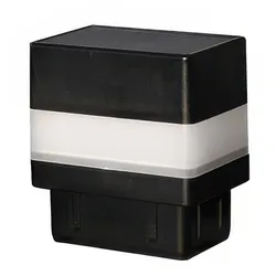 Solar LED Pfostenkappe mit Akkus - Schwarz / Weiß - 6 x 4 cm - aus Kunststoff / LED Pfostenabdeckung - LED Beleuchtung für Doppelstabmatten Pfosten