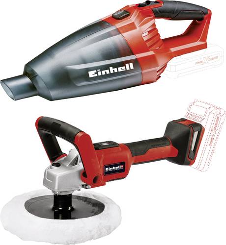 Einhell Power X-Change TE-VC 18 Li + CE-CP 18/180 Akku-Handstaubsauger inkl. Akku-Poliermaschine, ohne Akku