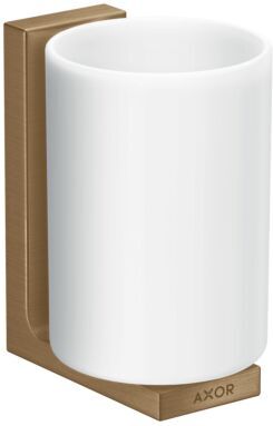 Hansgrohe Axor Zahnbecher 42604140 Glas, Wandmontage, brushed bronze