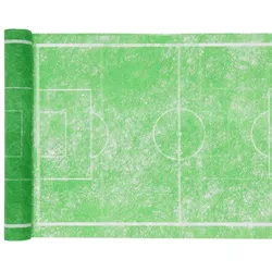Fußball Party Tischläufer Spielfeld grün 5 m x 30 cm Zahl 50