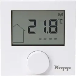 Kopp 831003054 Digitales Funk-Raumthermostat für Fußbodenheizung, Farbe: reinweiß  - 4 Stück
