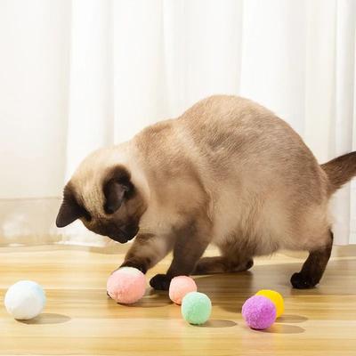 Uplift Picks Ten Piece Colorful Plush Pom Pom Cat Toy Balls For Chewing Chasing And Interactive Play Ten Piece Colorful Plush Pom Pom Cat Toy Balls For Chewing Chasing And Interactive Play