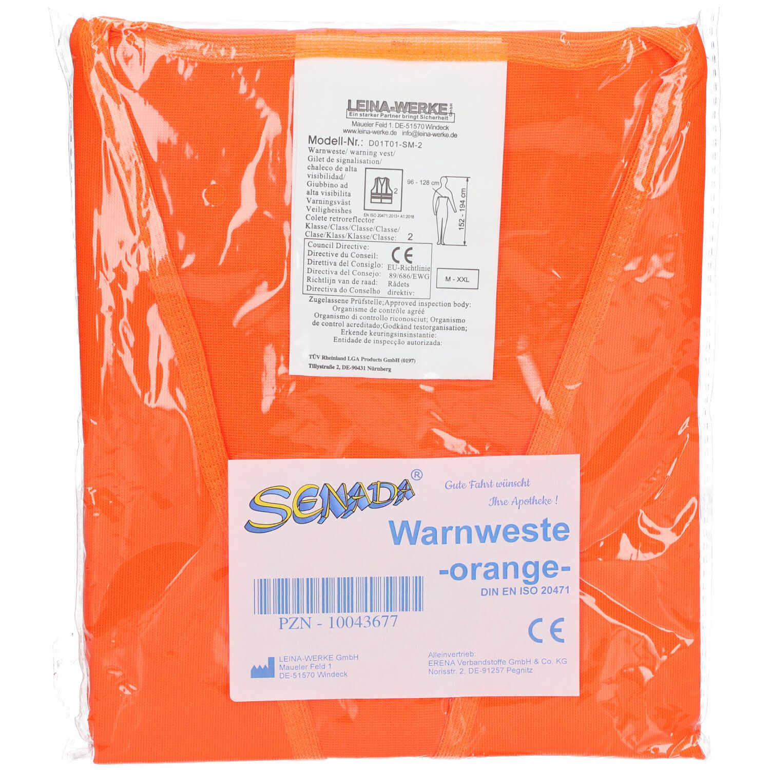 Senada Warnweste orange im Beutel 1 St Sonstige