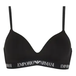 Emporio Armani für Damen. EW000442_AF13033 Gepolsterter Triangel-BH schwarz (XS), Heimtextilien, Baumwolle